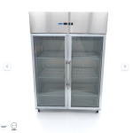  Ψυγείο - 1200L - 6 ρυθμιζόμενα ράφια (2/1 GN) - ανοξείδωτος χάλυβας - με γυάλινη πόρτα